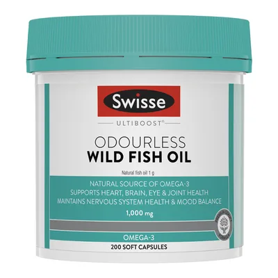 Swisse Odourless Fish Oil 1000mg 400 Capsules